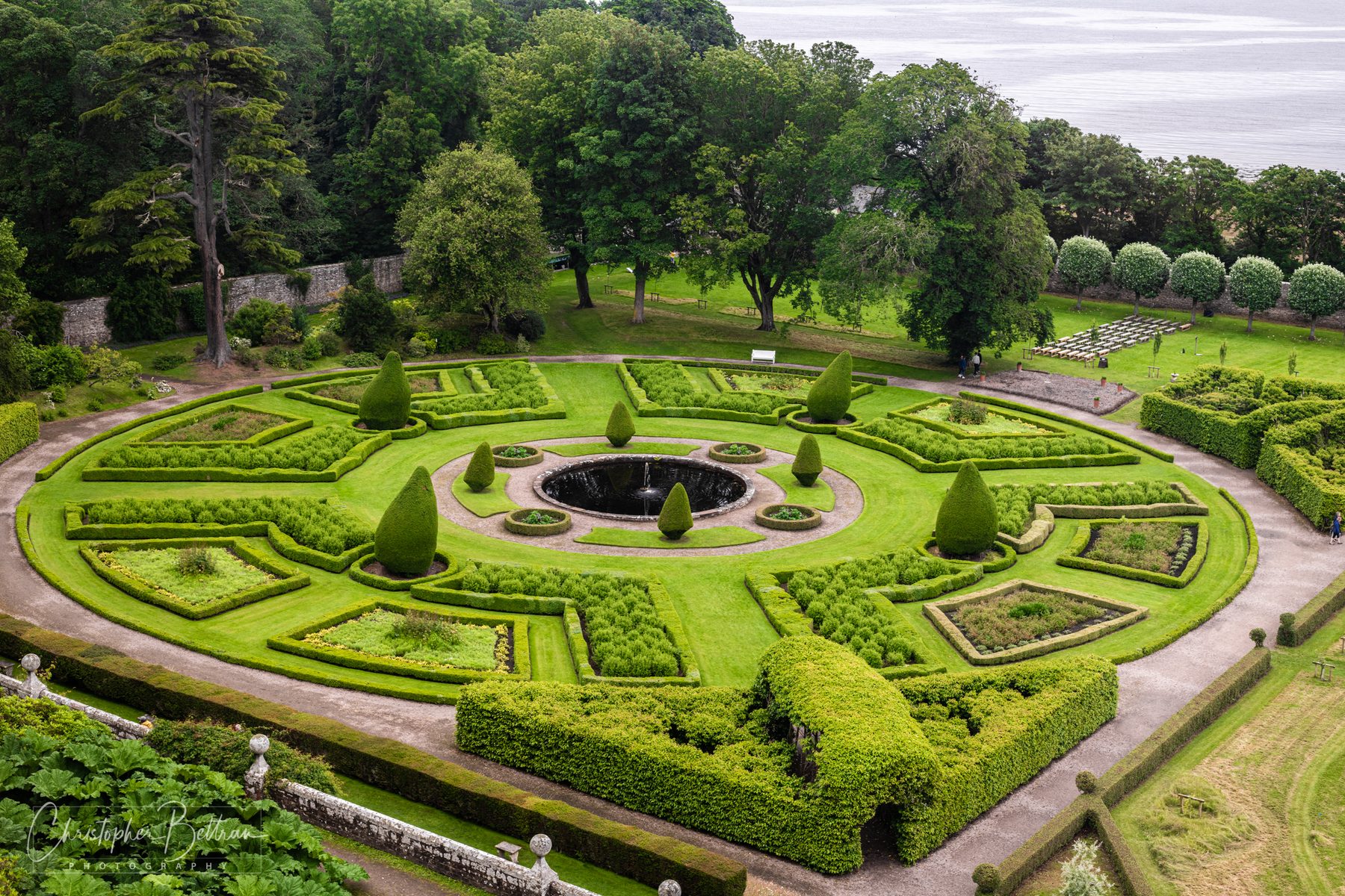 Formal gardens at Dunrobin Castle · Scotland