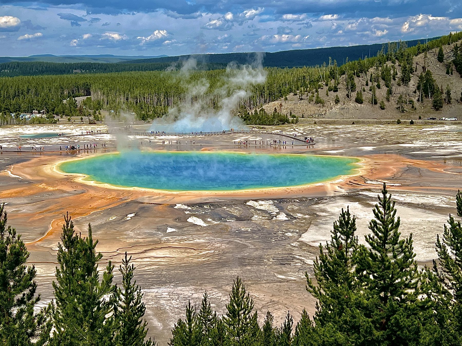 Grand Prismatic Spring from above · Yellowstone