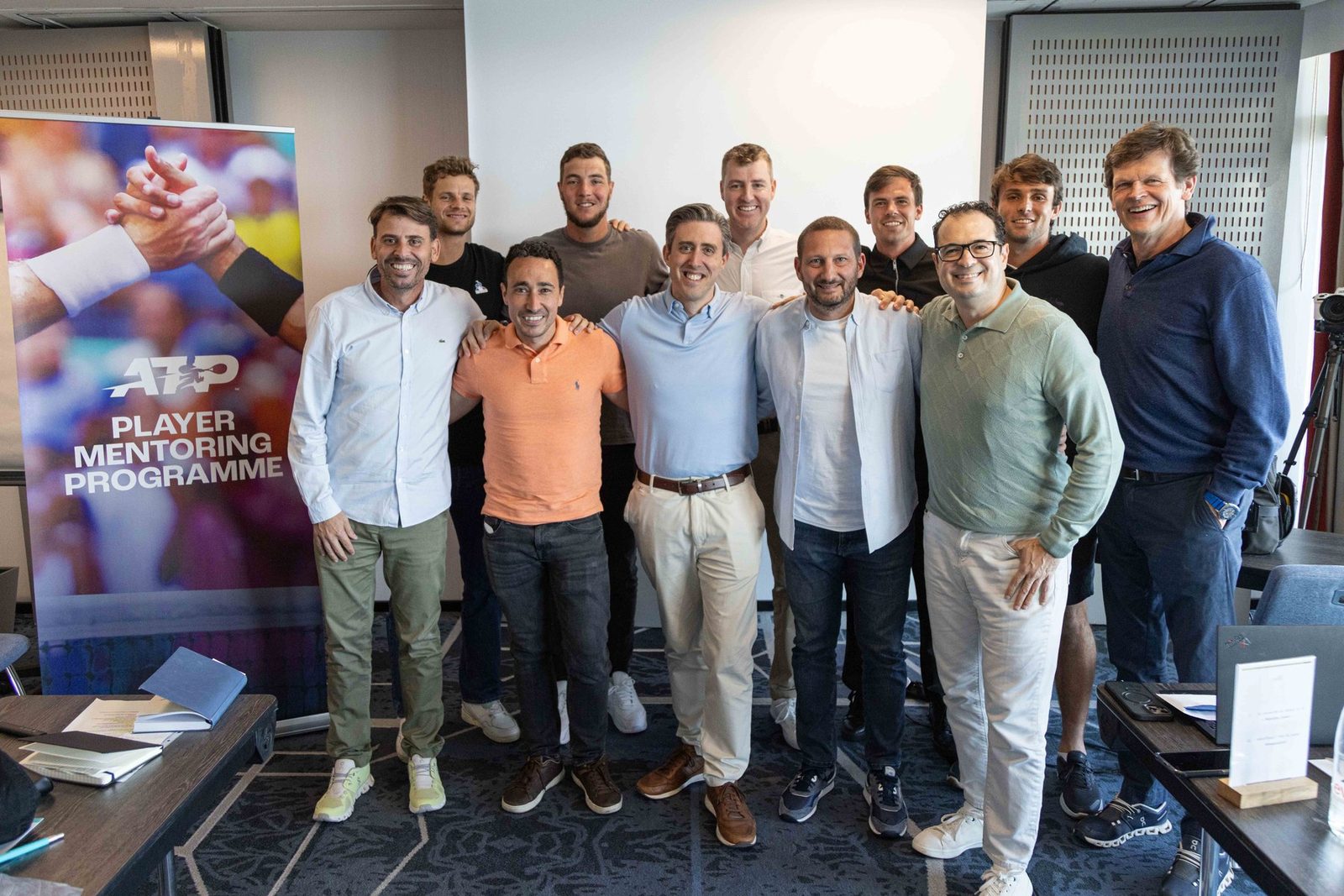 Players and mentors at the first-cohort graduation in Monte-Carlo