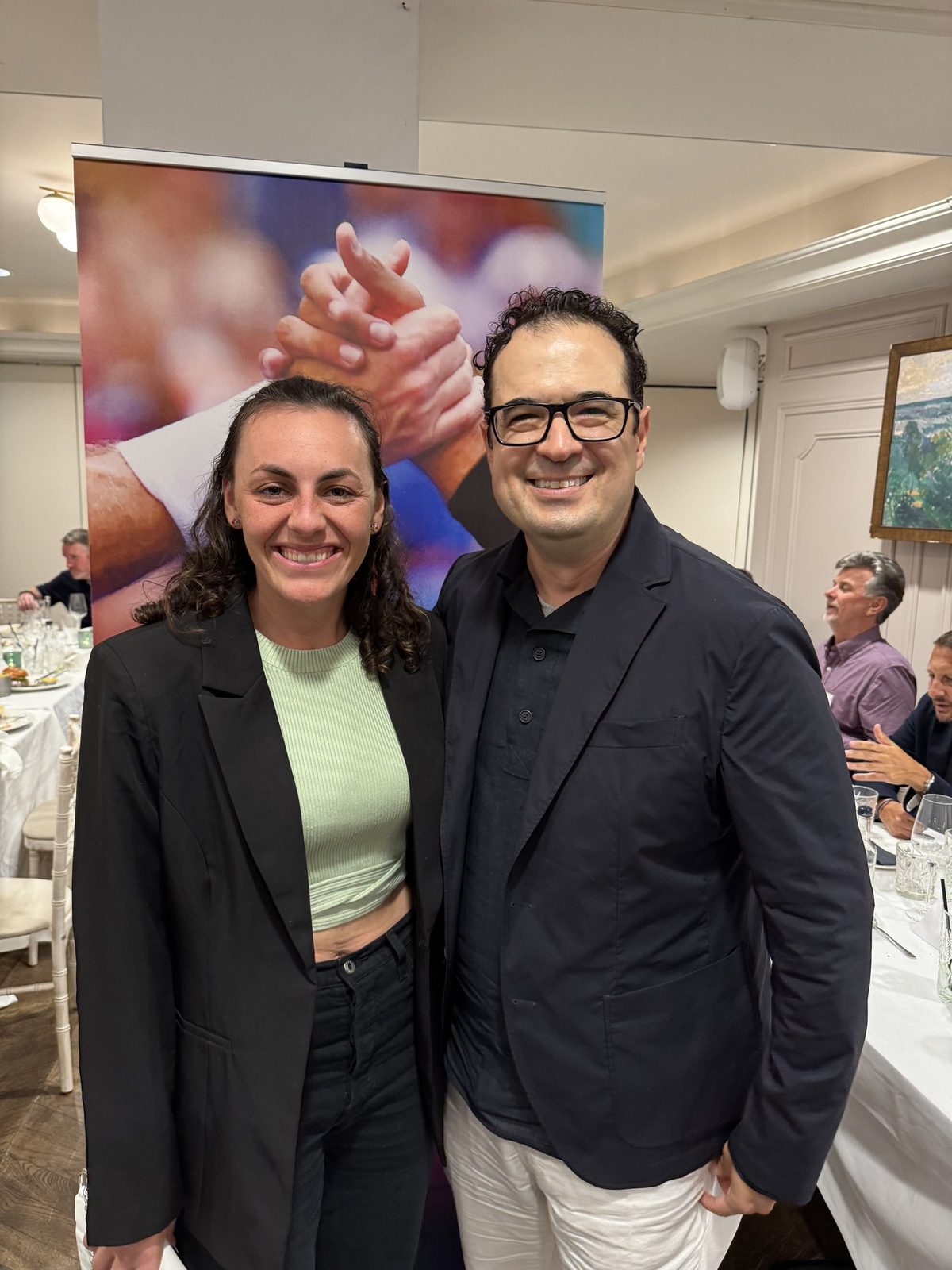 Christopher Beltran with Ingrid Neel at the All England Club