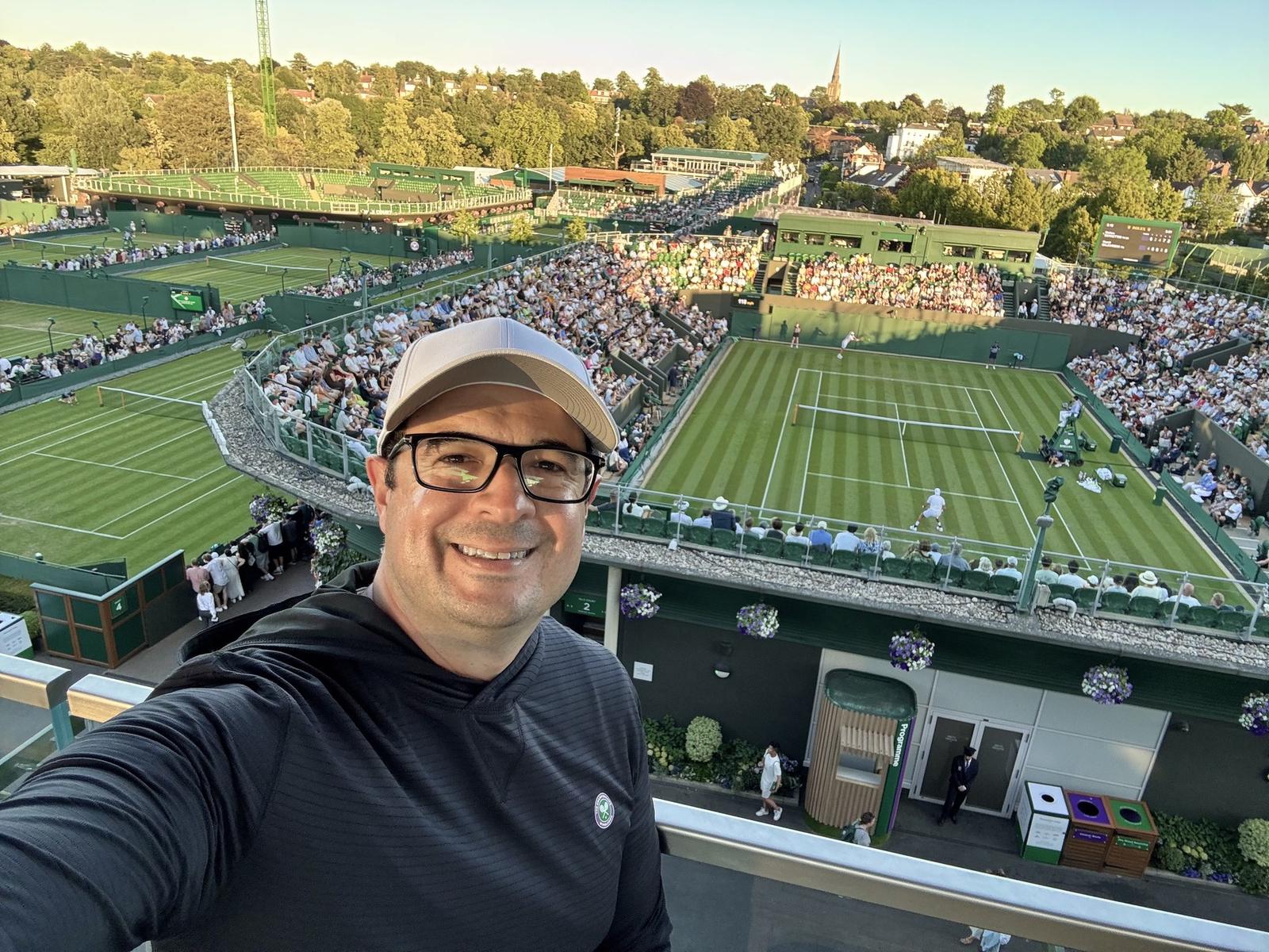 View over the Wimbledon practice courts